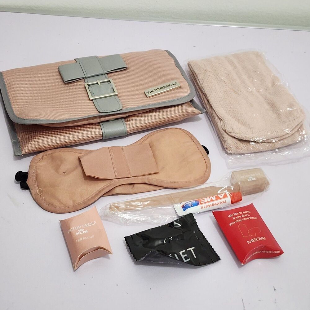 Viktor & Rolf for Klm Amenity Kit Limited Edition Makeup Cosmetic Bag Wristlet
